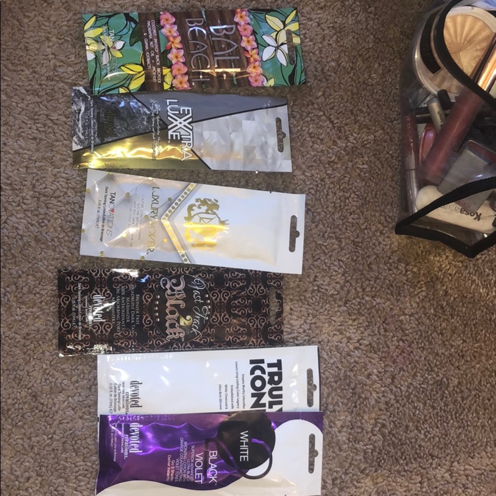 Samples of tanning lotions from various brands!